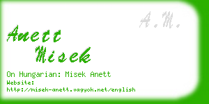 anett misek business card